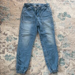 American Eagle Blue Soft-Knit Denim Joggers